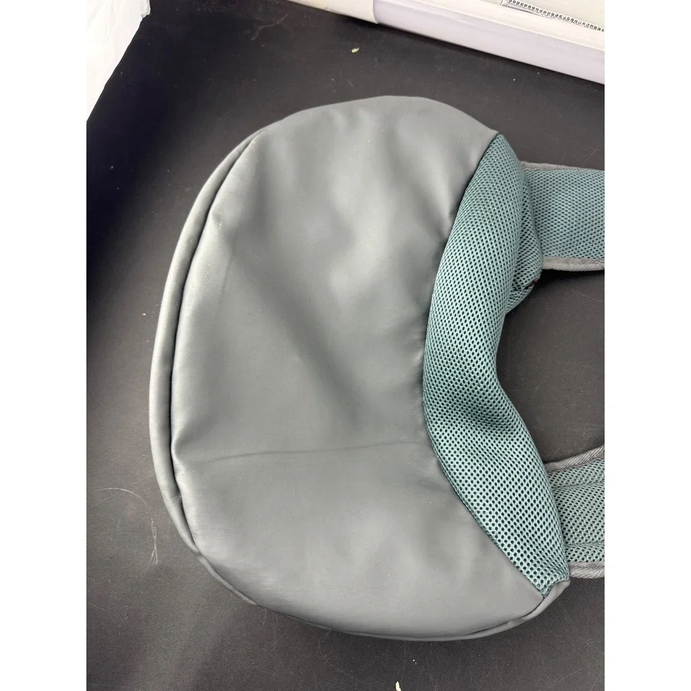 Small Pet Sling Carrier Mesh Crossbody Hands-Free Travel Bag Gray Teal